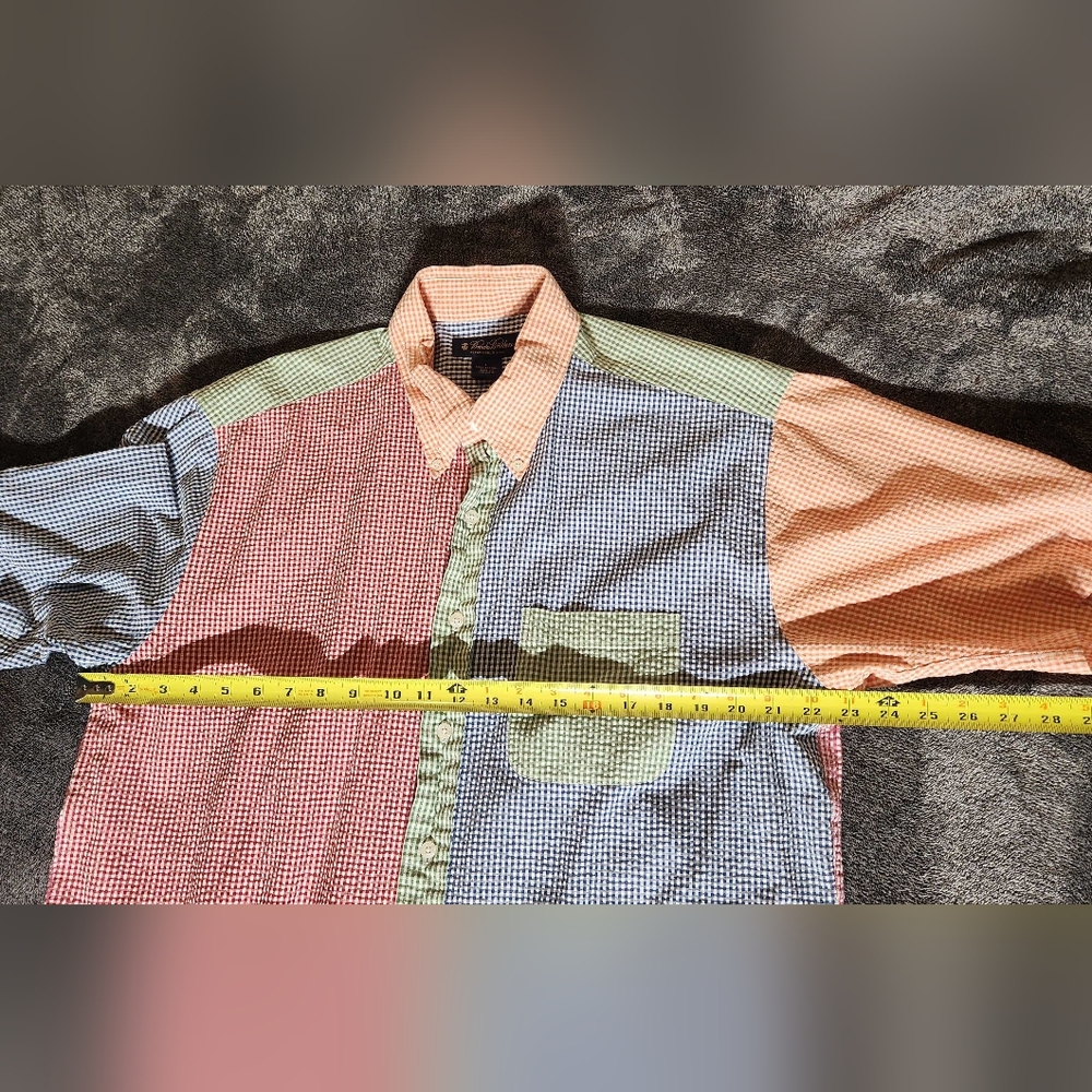 Brooks Brothers Patchwork Gingham Button Down Shi… - image 6